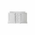 James Martin Vanities De Soto 60in Double Vanity Cabinet, Bright White 825-V60D-BW